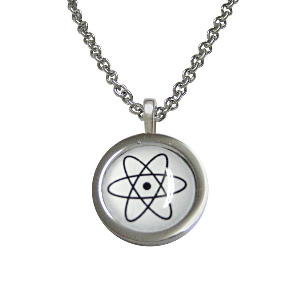 Bordered Atom Pendant Necklace